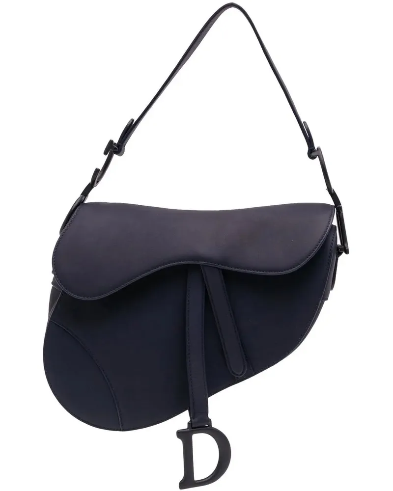Dior Hobo Bags Ultra Matte Calfskin Saddle Bag blau Blau
