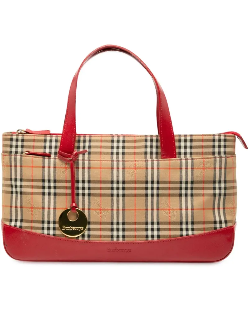 Burberry Crossbody Bags Haymarket Check Canvas Handbag braun Braun