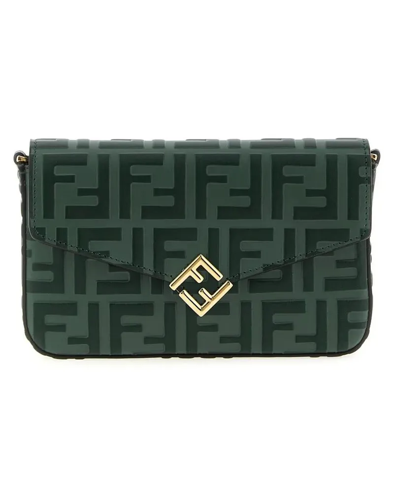Fendi Portemonnaie Ff Diamonds' Wallet On Chain grün Grün