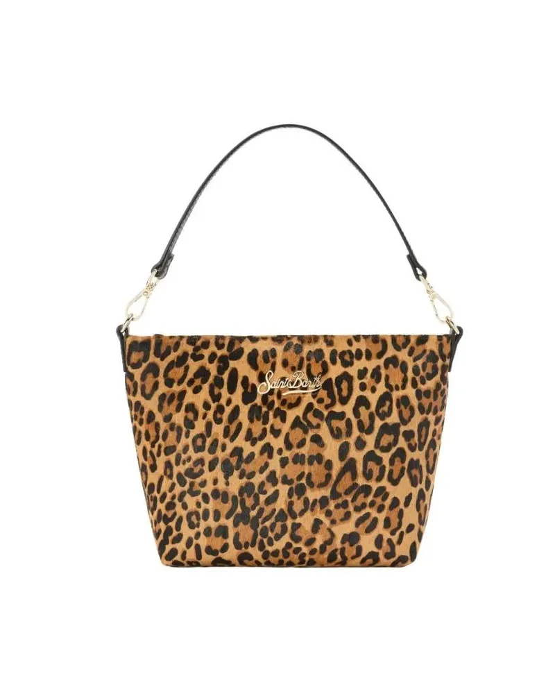MC2 Saint Barth Hobo Bags Bold Leopard Print Handbag braun Braun