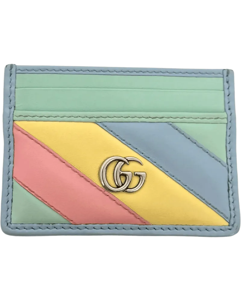 Gucci Portemonnaie  GG Marmont calfskin card holder cardholder p bunt Bunt