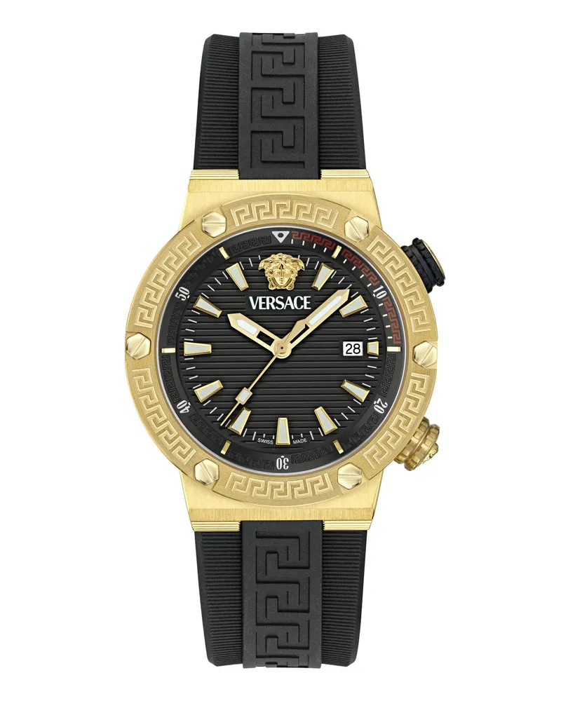 Versace Uhren Quarz-Analoguhr Greca Logo Diver black Schwarz