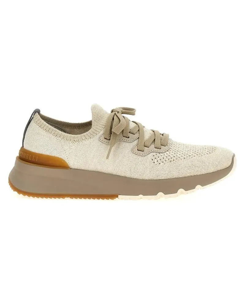 Brunello Cucinelli Low-Top Sneaker Low Slip-On Knitted Sneakers beige Beige
