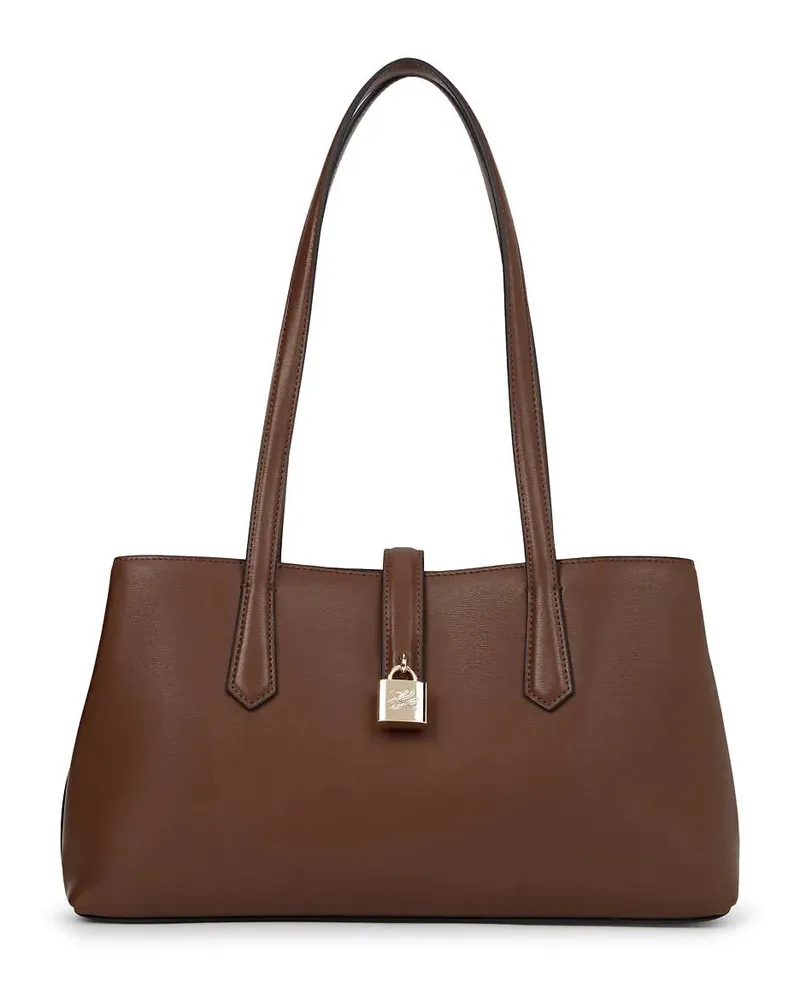 Karl Lagerfeld Shopper K/Autograph Tote Bag mit Vorhängeschloss braun Braun