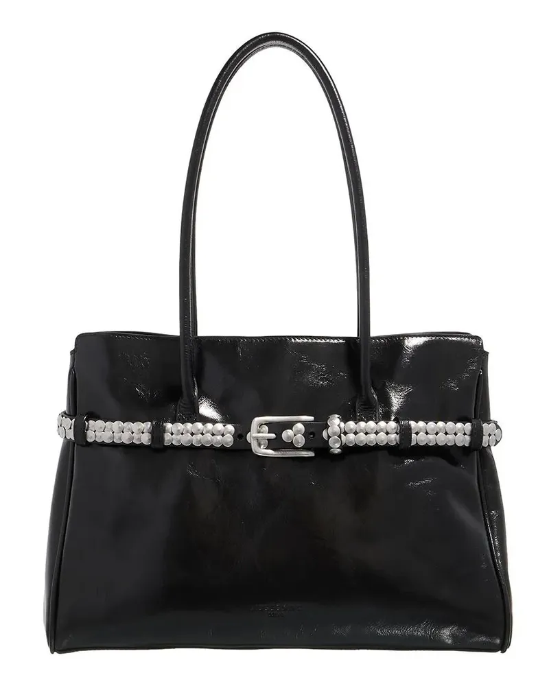 Liebeskind Satchels Nori Studs Lack Distressed schwarz Schwarz