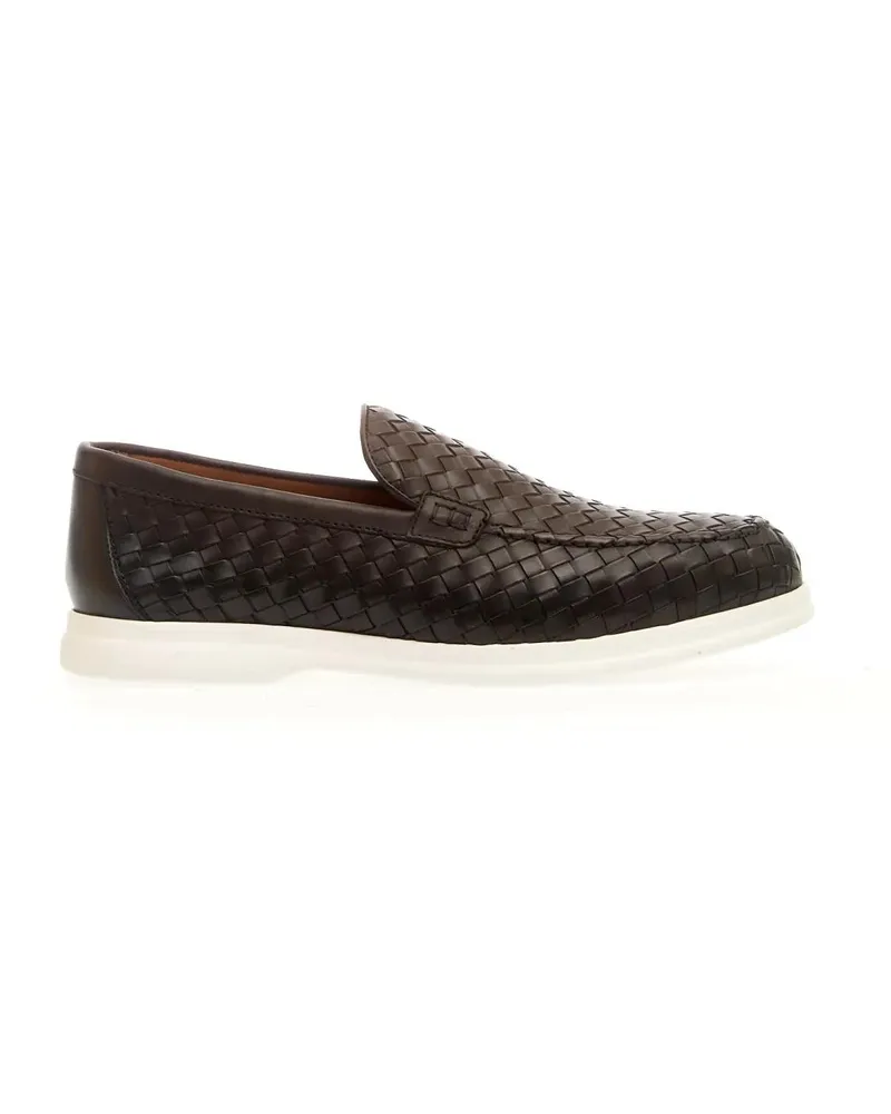 Doucal´s Loafer Brown Woven Leather Moccasin braun Braun