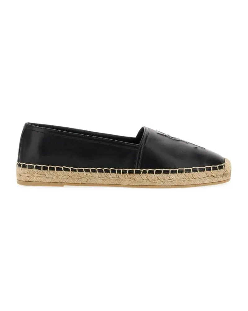 Saint Laurent Espadrilles With Subtle Embossed Monogram schwarz Schwarz