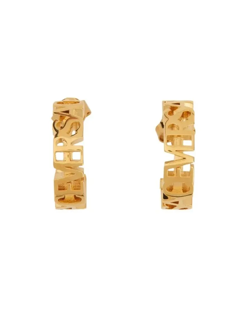 Versace Ohrringe Logo Hoop Earrings gold Gold