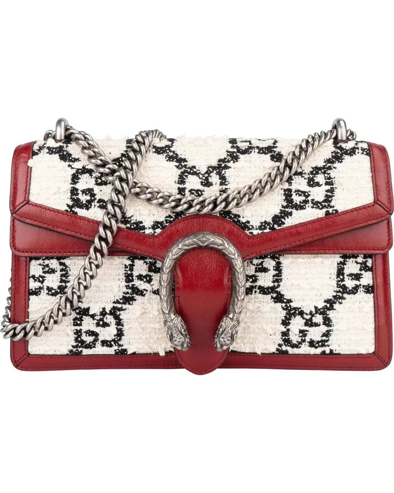 Gucci Crossbody Bags  GG Tweed Monogram Dionysus Shoulder Bag weiß Weiß