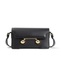 Marni Shopper Black Cow Leather Mini Shoulder Bag Schwarz