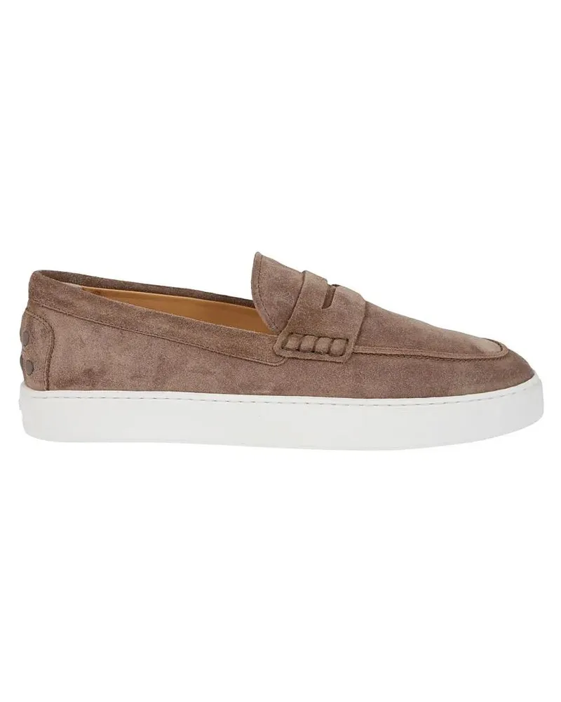 TOD'S Loafer Slip-On Suede Moccasins With Classic Penny Loafer braun Braun