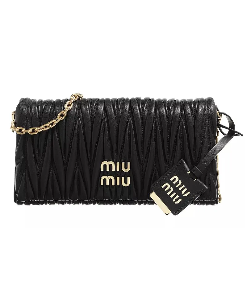 Miu Miu Crossbody Bags Matelasse Shoulder Bag Schwarz