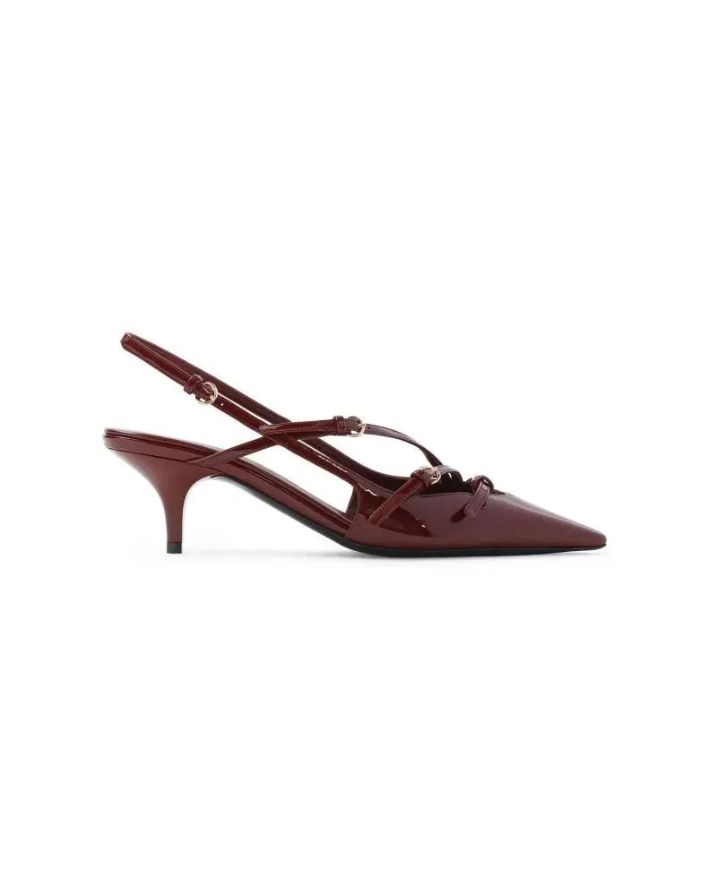 Miu Miu Hohe Schuhe Porpora Patent Calf Leather Pumps rot Rot