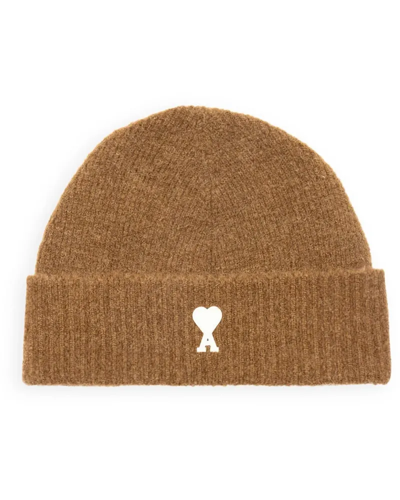 AMI Paris Caps & Mützen AMI DE COEUR BEANIE HAZELNUT/OFF-WHITE braun Braun