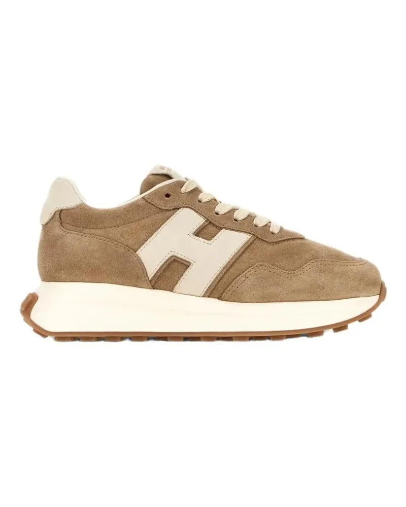 Hogan Low-Top Sneaker Minimalistic Beige Suede Sneakers With Cream Accen beige Beige