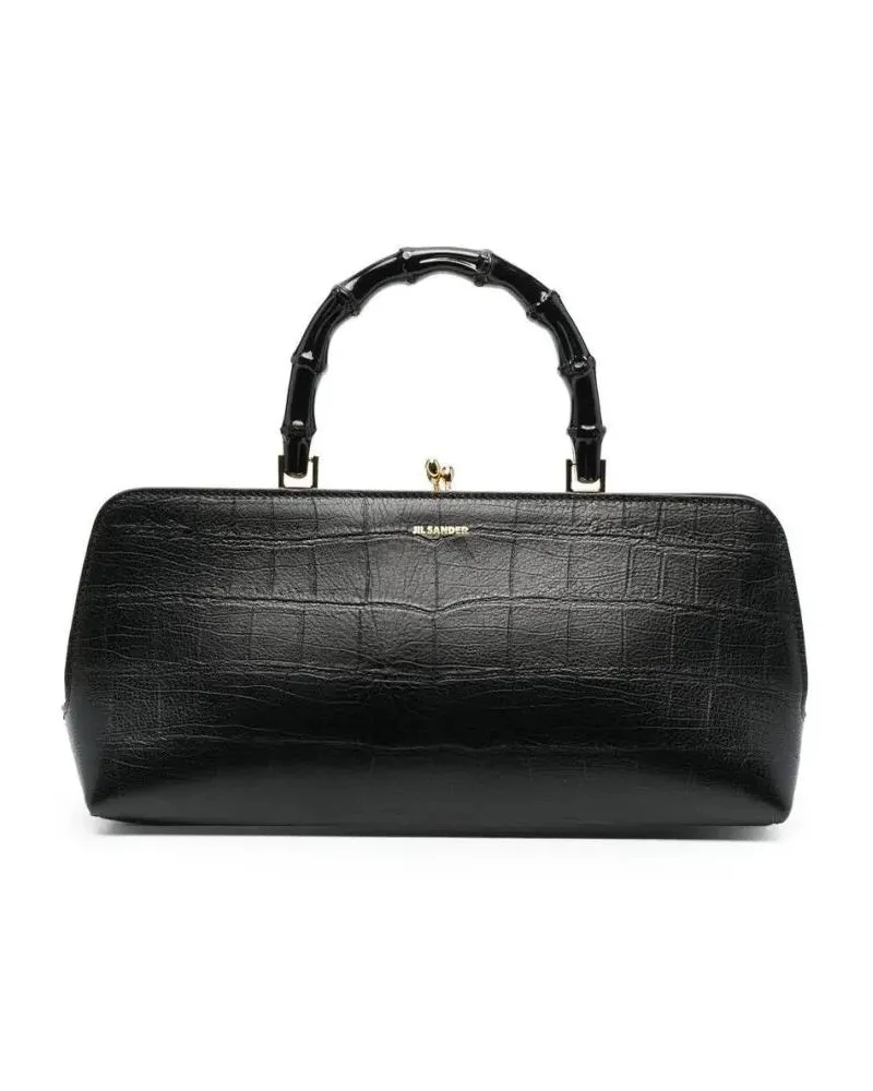 Jil Sander Clutches Goji Small Bamboo Bag schwarz Schwarz