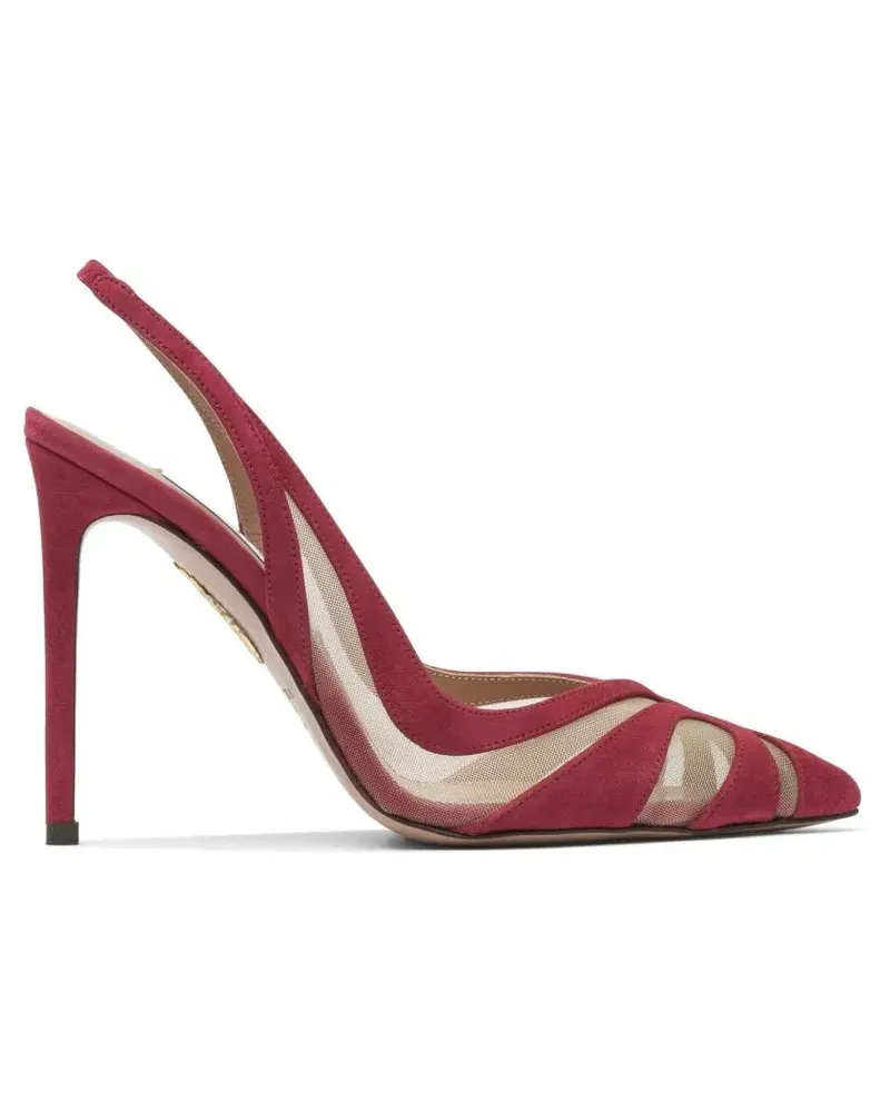 Aquazzura Hohe Schuhe Slingback Pumps With Pointed Toe rot Rot