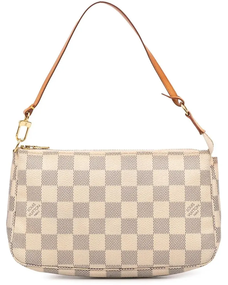 Louis Vuitton Hobo Bags Damier Azur Pochette Accessoires weiß Weiß