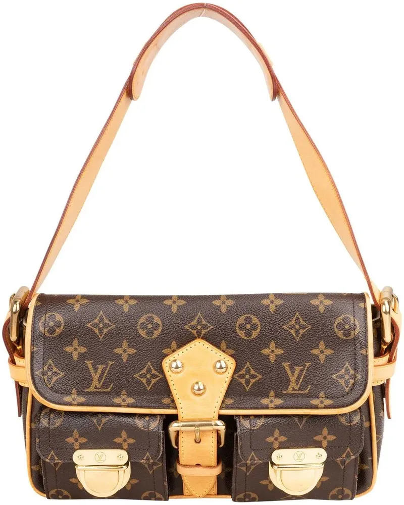 Louis Vuitton Crossbody Bags  Canvas Monogram Hudson PM Shoulder B braun Braun