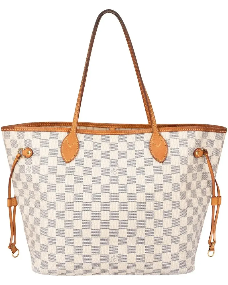 Louis Vuitton Crossbody Bags  Damier Azur Monogram Neverfull MM Sh weiß Weiß