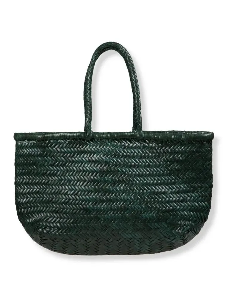 Dragon Diffusion Shopper & Totes Handwoven Herringbone Tote Bag With Braided Handle grün Grün