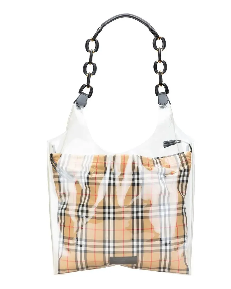 Burberry Shopper PVC and House Check Canvas Shopper Tote braun Braun