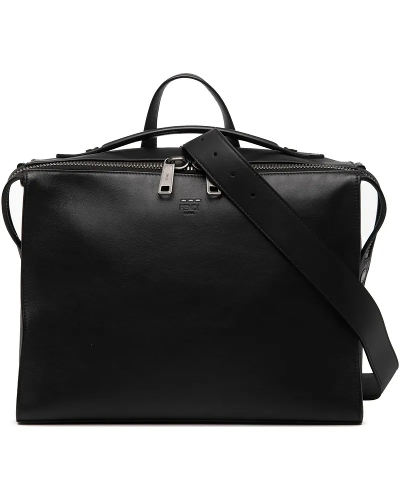 Fendi Crossbody Bags Leather Lui Urban Briefcase schwarz Schwarz