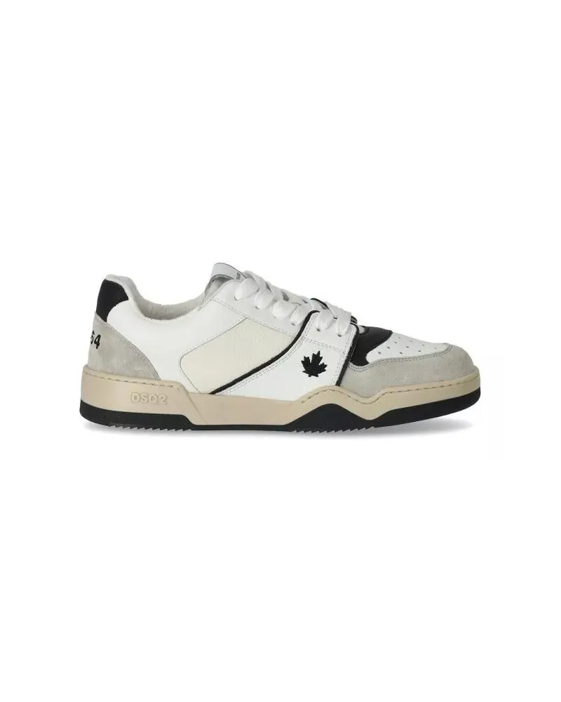 Dsquared2 Low-Top Sneaker  Multicolor leather Spiker sneakers weiß Weiß