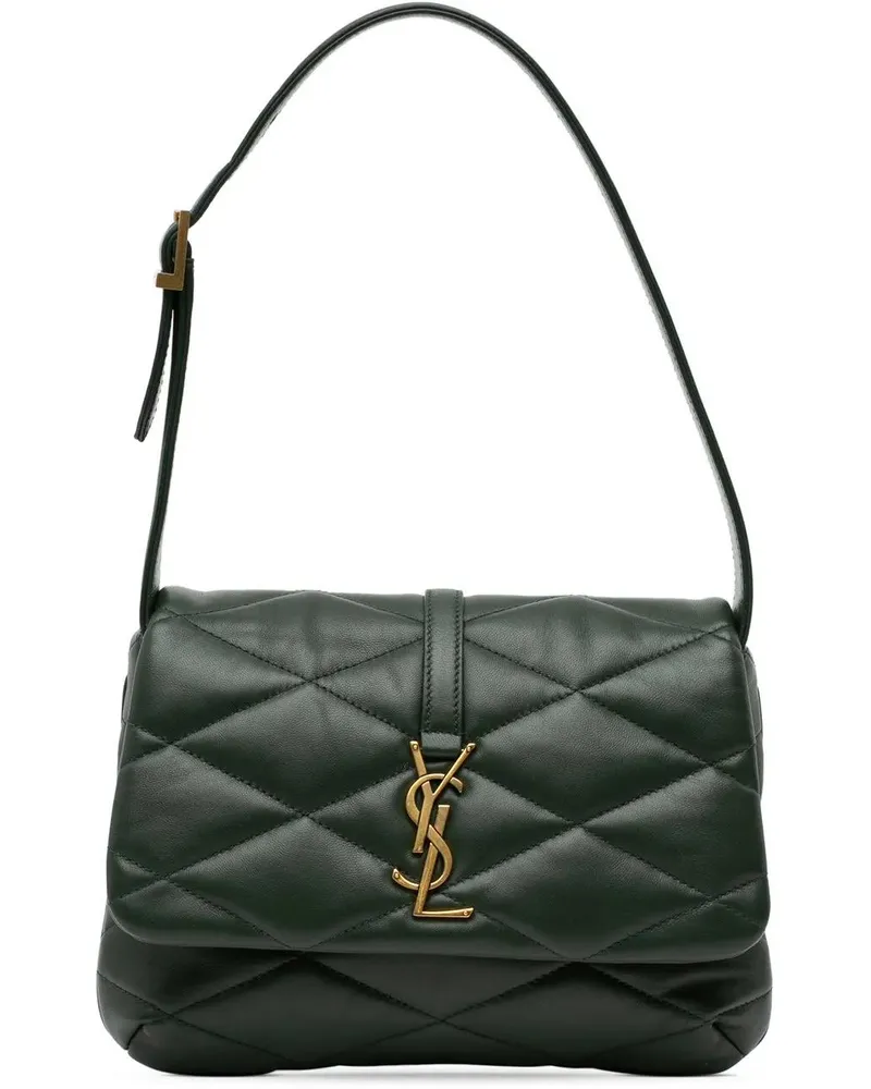 Saint Laurent Hobo Bags Quilted Lambskin Le 57 Diamond Shoulder Bag grün Grün