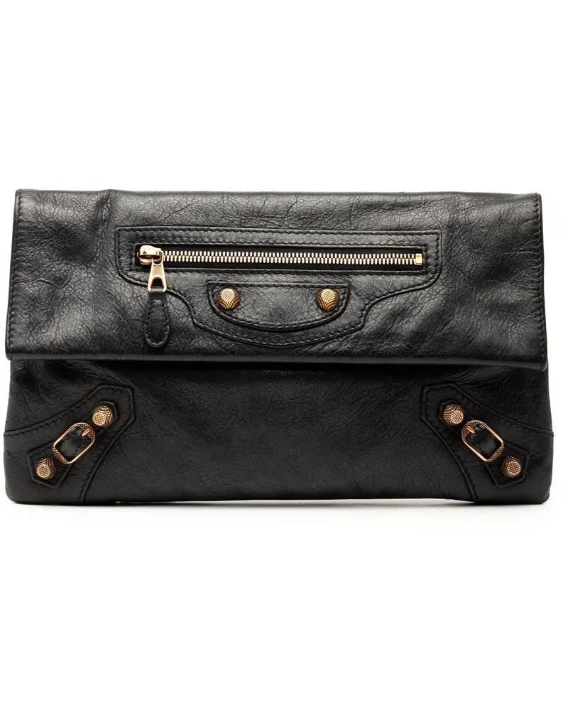 Balenciaga Clutches Lambskin Motocross Giant 12 Envelope Clutch schwarz Schwarz