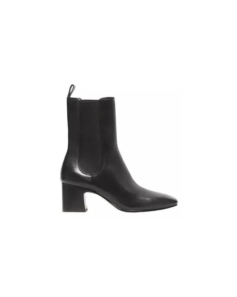ash Stiefel Ankle Boot In Soft Black Nappa With Side Elastic schwarz Schwarz