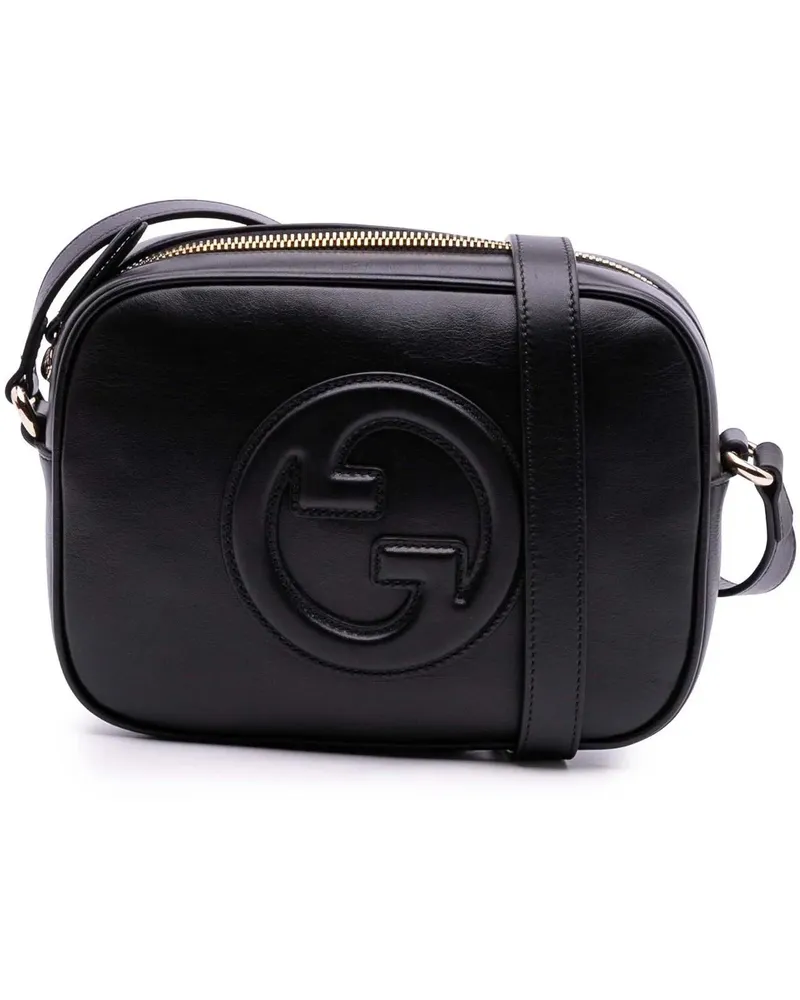 Gucci Hobo Bags Small Leather Blondie Crossbody schwarz Schwarz