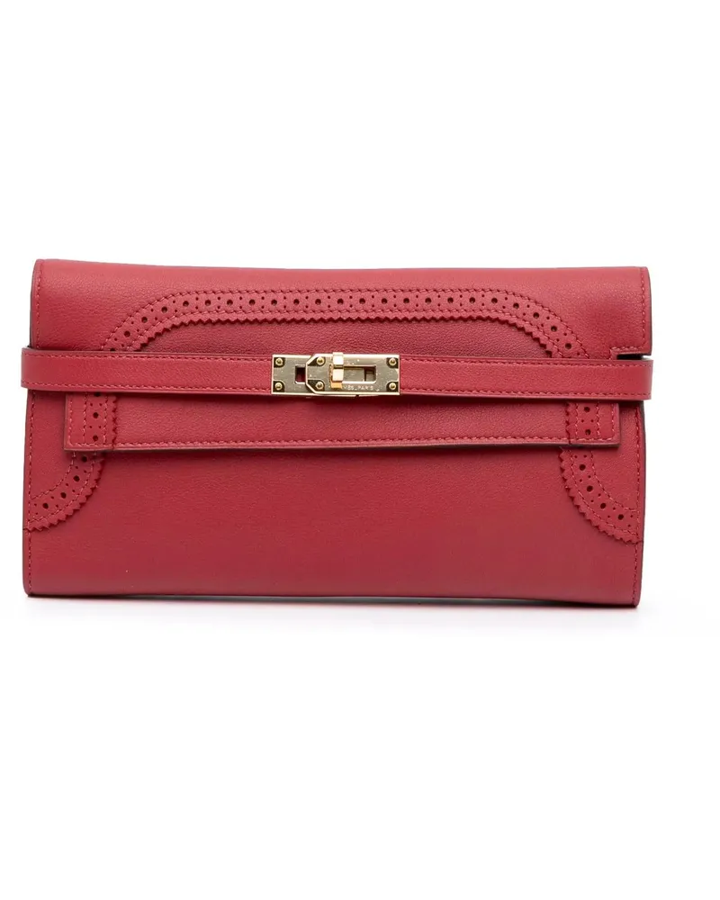 Hermès Portemonnaie 2016 Swift Ghillies Kelly Longue Wallet rot Rot