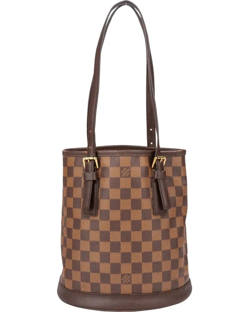 Louis Vuitton Crossbody Bags  Damier Ebene Monogram Bucket PM Hand braun Braun