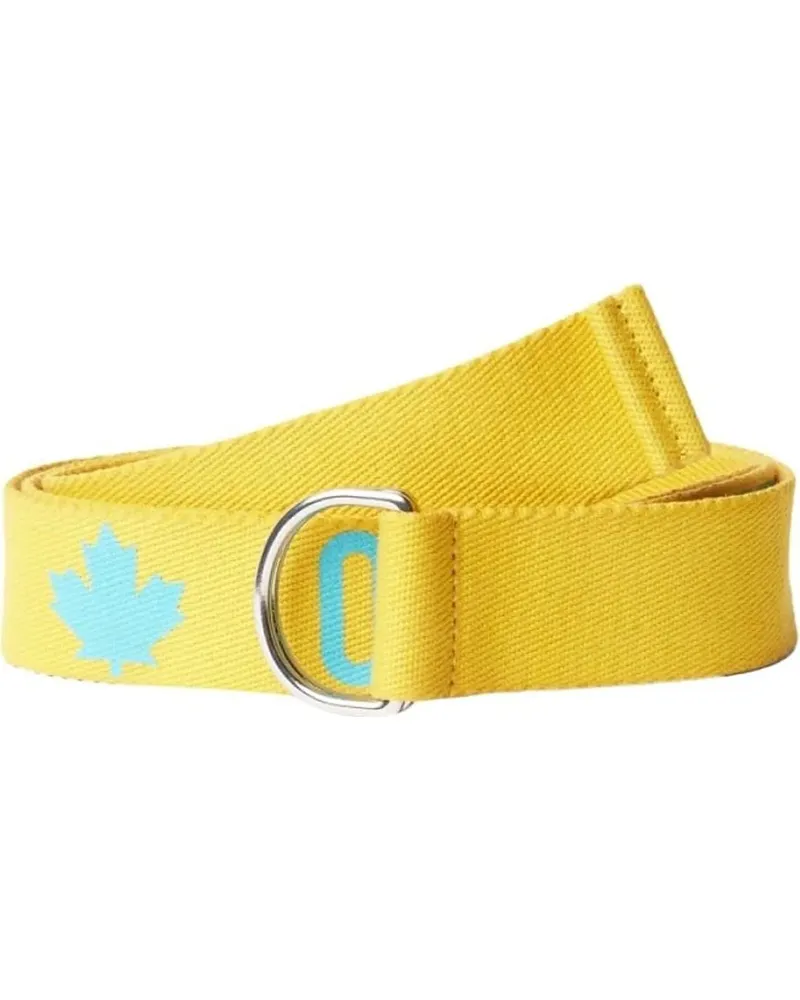Dsquared2 Gürtel One Life One Planet Logo Tape Belt gelb Gelb