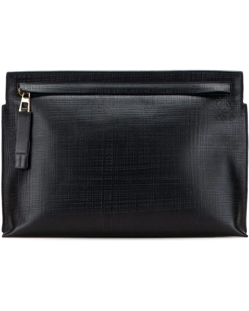 Loewe Clutches Leather Anagram T Clutch schwarz Schwarz
