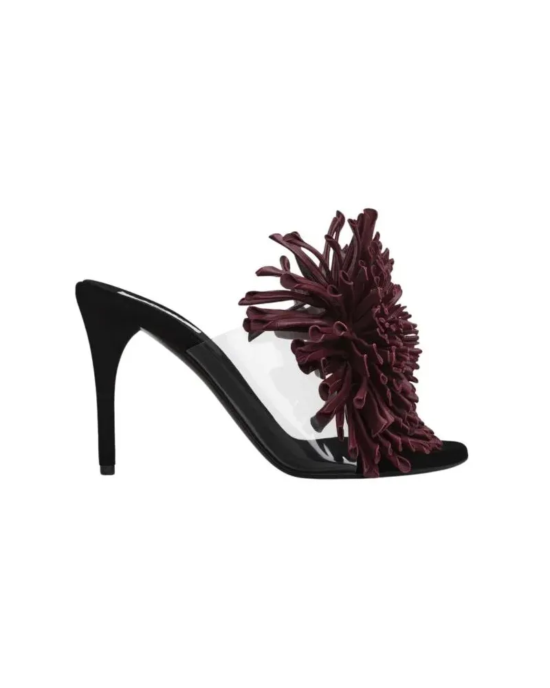 Alaïa Sandalen Sandal With 3D Floral Detail schwarz Schwarz