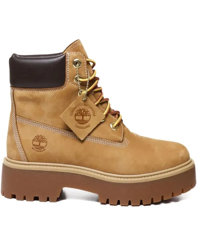 Timberland Stiefel Brown Lace-Up Boots With Sturdy Sole braun Braun