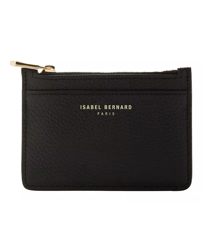 Isabel Bernard Portemonnaie Honoré Aveline Black Calfskin Leather Card Holder schwarz Schwarz