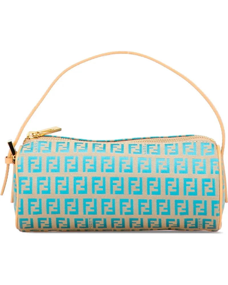 Fendi Crossbody Bags Zucchino Canvas Barrel Pochette braun Braun
