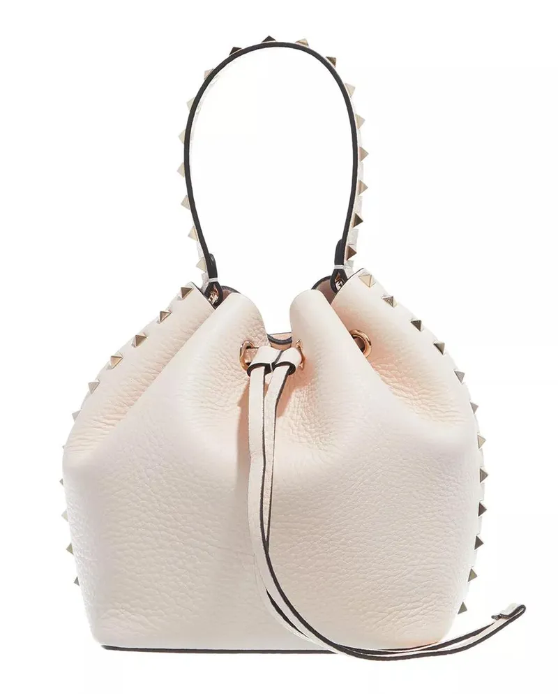 Valentino Garavani Beuteltasche La Cinquieme Bucket Bag of Toile Iconographe Creme