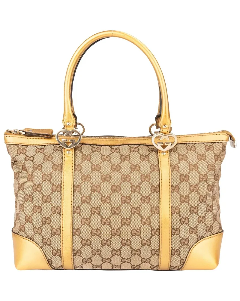 Gucci Crossbody Bags  Golden GG Monogram Twin Heart Handbag bunt Bunt
