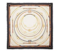 Tücher & Schals GG Belt Print Cashmere Silk Shawl beige