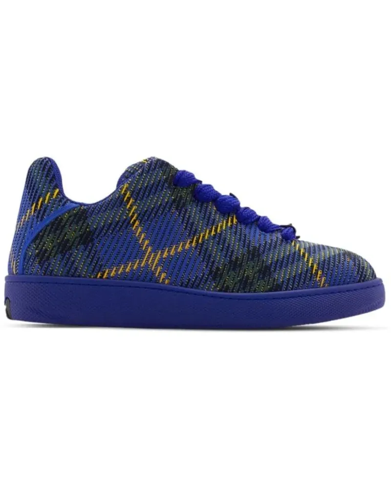 Burberry Low-Top Sneaker Textured Blue Nylon-Elastane Sneakers blau Blau