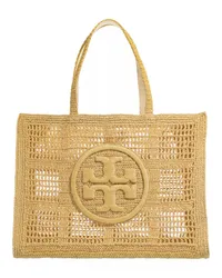 Tory Burch Tote Ella Hand-Crocheted Large Tote Beige