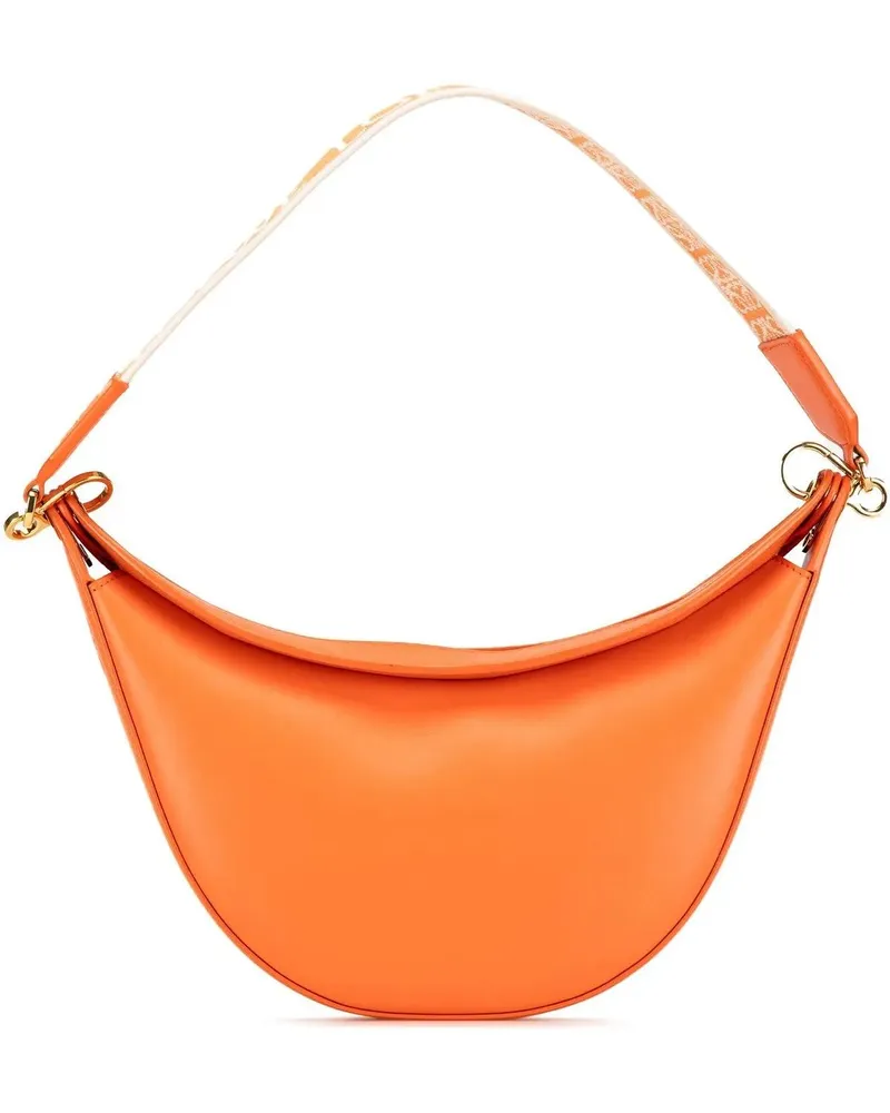 Loewe Hobo Bags 2022 Small Leather Luna Hobo orange Orange