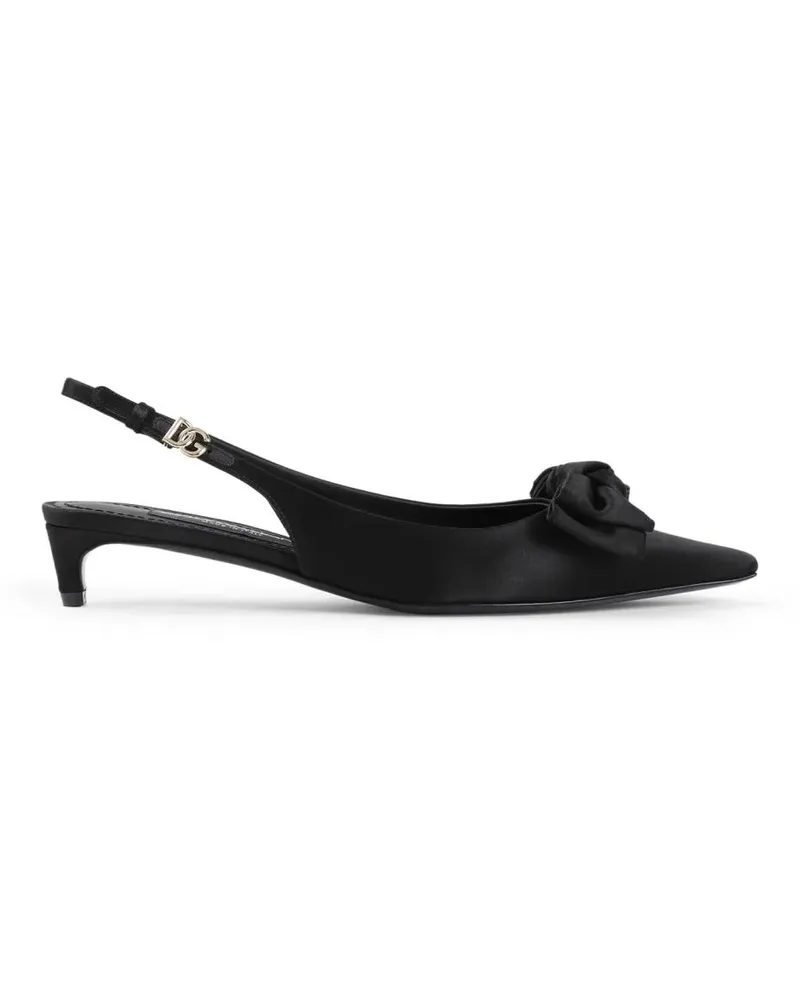Dolce & Gabbana Hohe Schuhe Slingback Pumps With Exquisite Bow Detail schwarz Schwarz