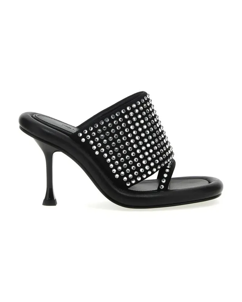 J.W.Anderson Sandalen 'Bumber Crystal' Mules schwarz Schwarz