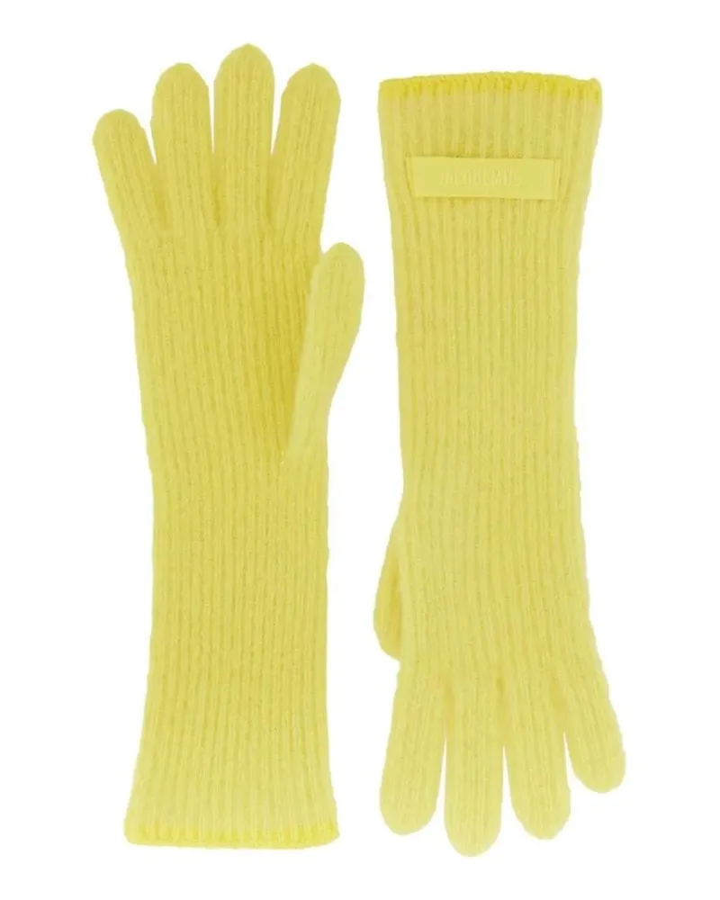 Jacquemus Handschuhe Grosgrain Logo Gloves gelb Gelb
