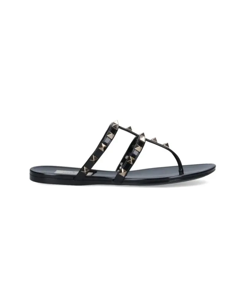 Valentino Garavani Sandalen 'Roman Studs' Sandals – Black schwarz Schwarz